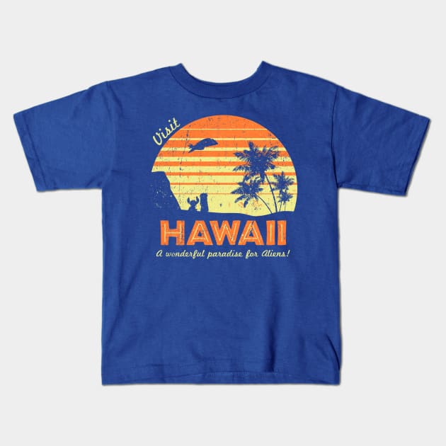 Visit Hawaii Kids T-Shirt by alecxps